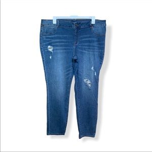 Maurice's plus size distressed camo jeans